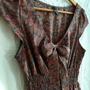 Ruffled pussybow dress